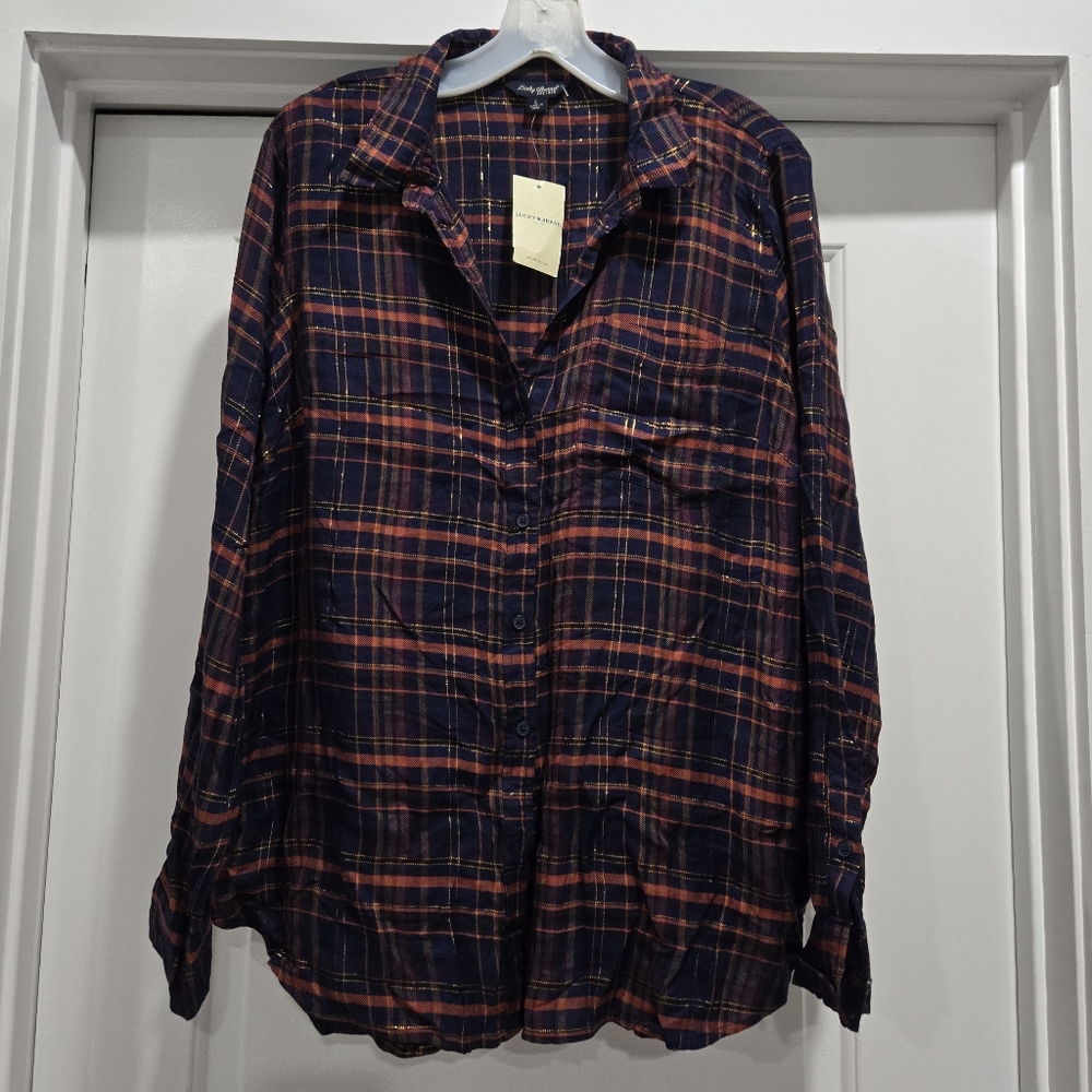 NWT Lucky Brand Flannel Sz L